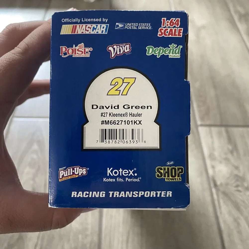 NASCAR #27 USPS Kleenex Hauler Racing Transporter Truck Trailer 1:64 Motorsports